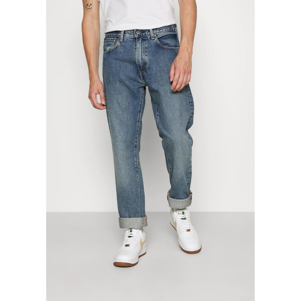 Levi's Column High-Waisted Straight Blue Jeans