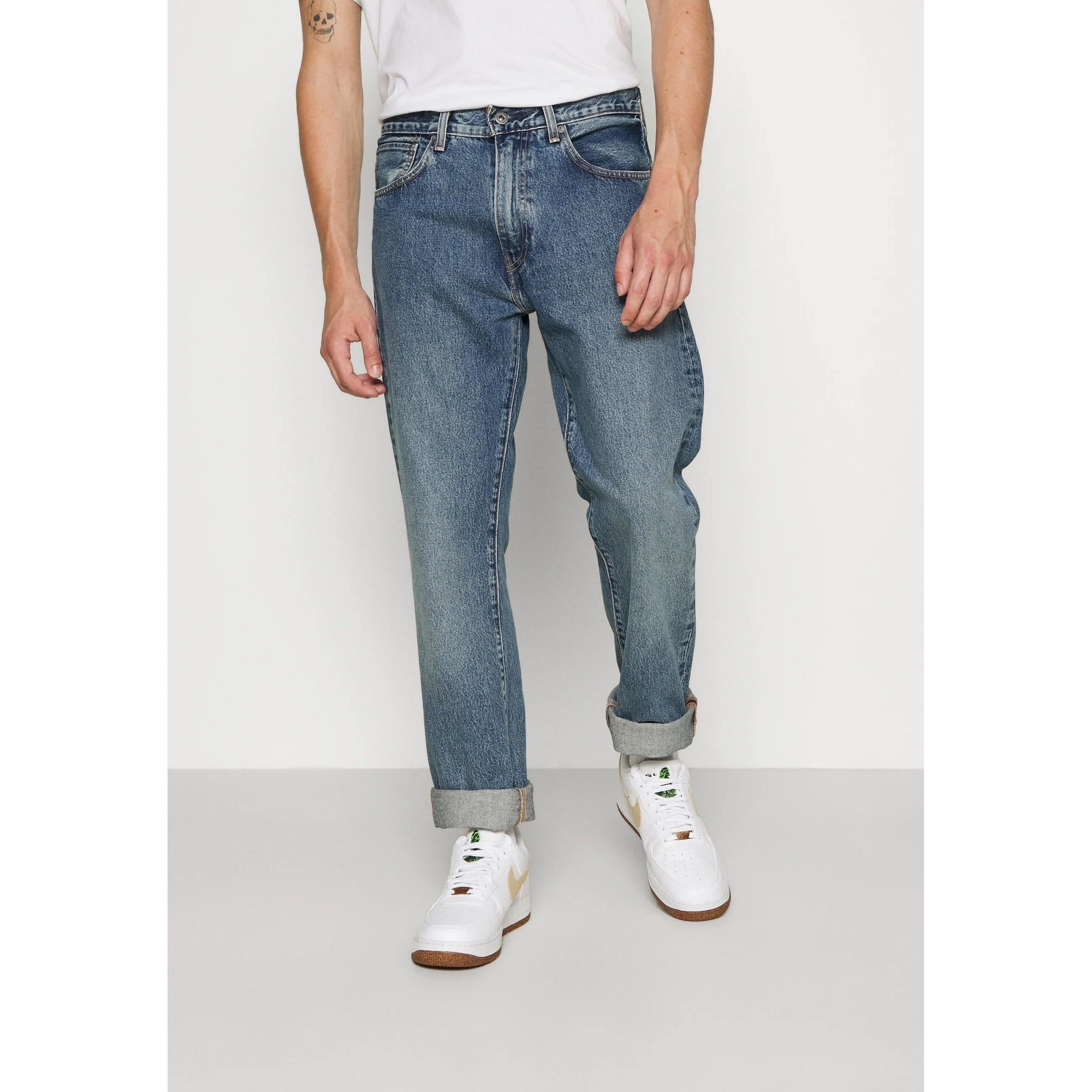 Levi's Column High-Waisted Straight Blue Jeans