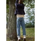 Levi's Column High-Waisted Straight Blue Jeans