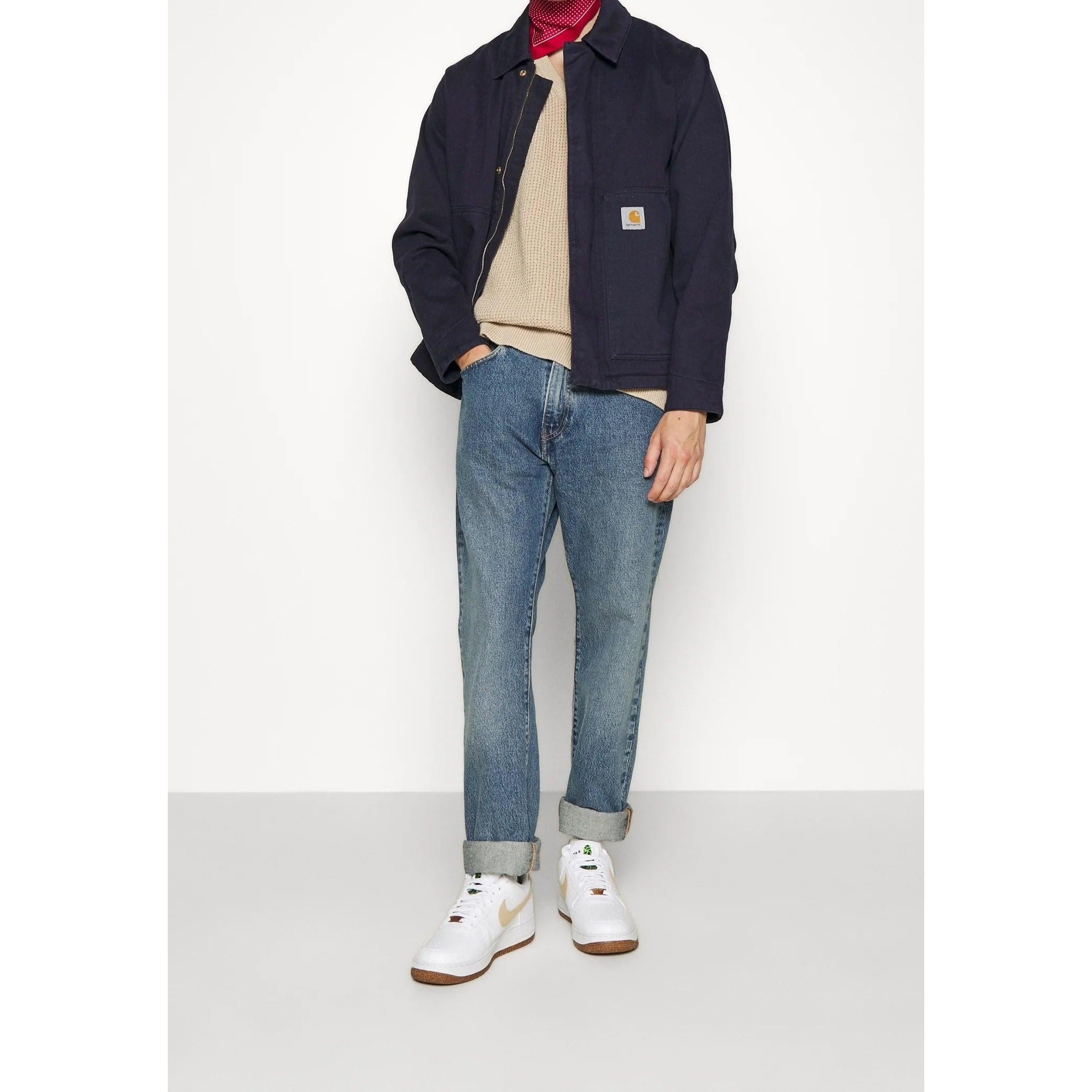 Levi's Column High-Waisted Straight Blue Jeans