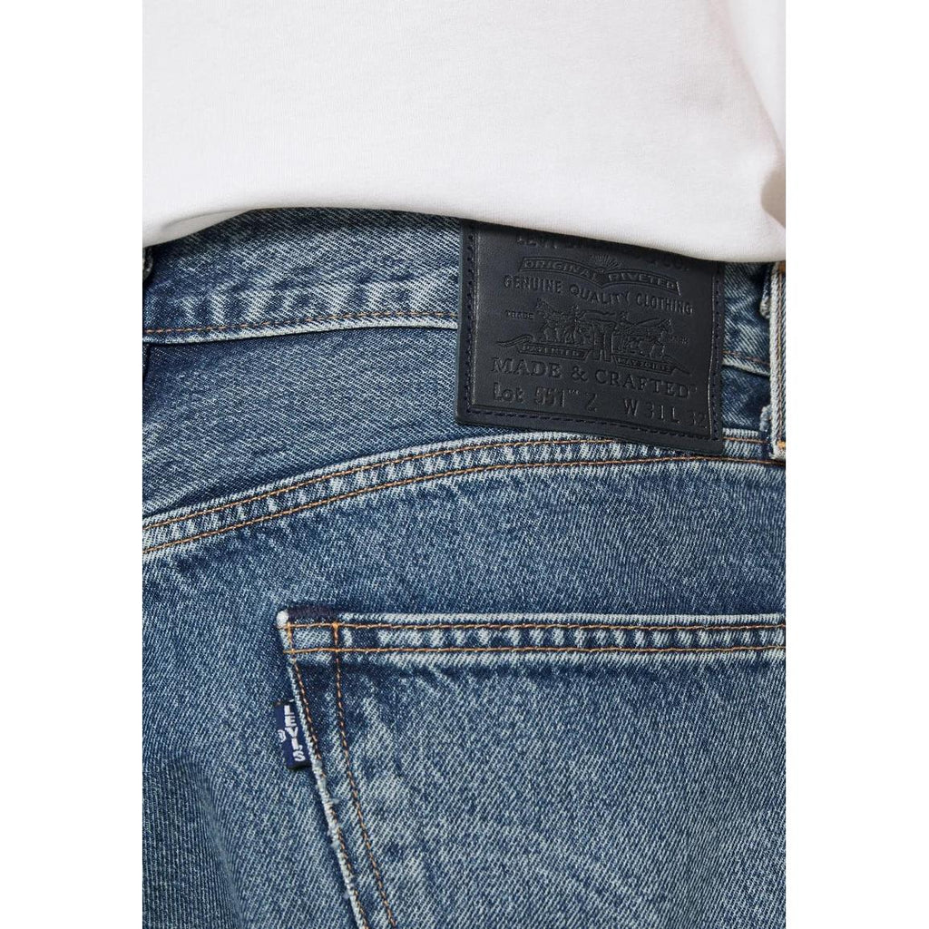 Levi's Column High-Waisted Straight Blue Jeans
