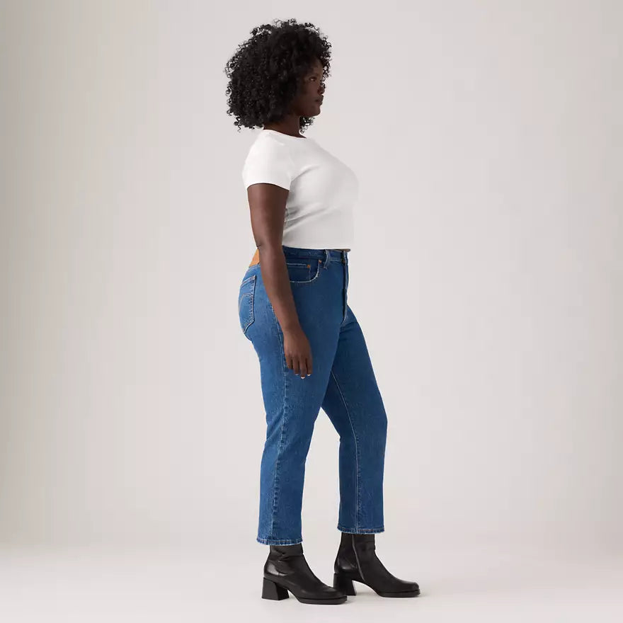 Jean Droit Taille Haute Levi's 501 Crop Bleu