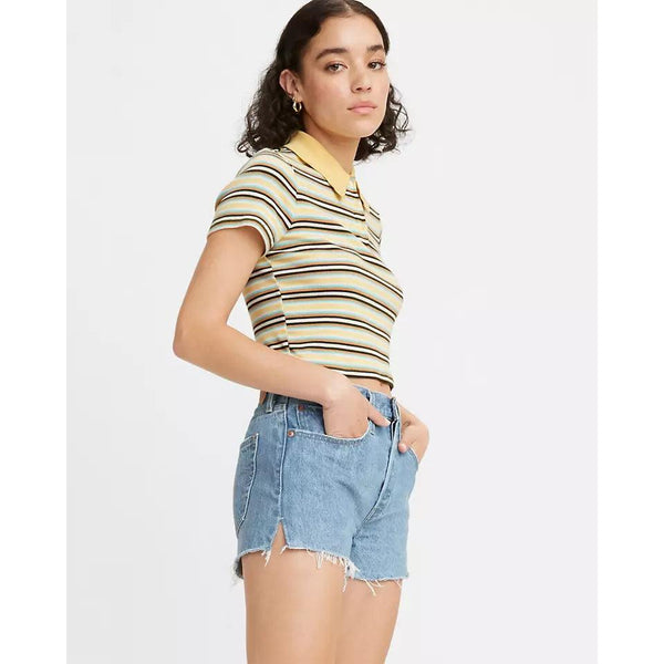Levi's 501 High-Waisted Denim Shorts Blue