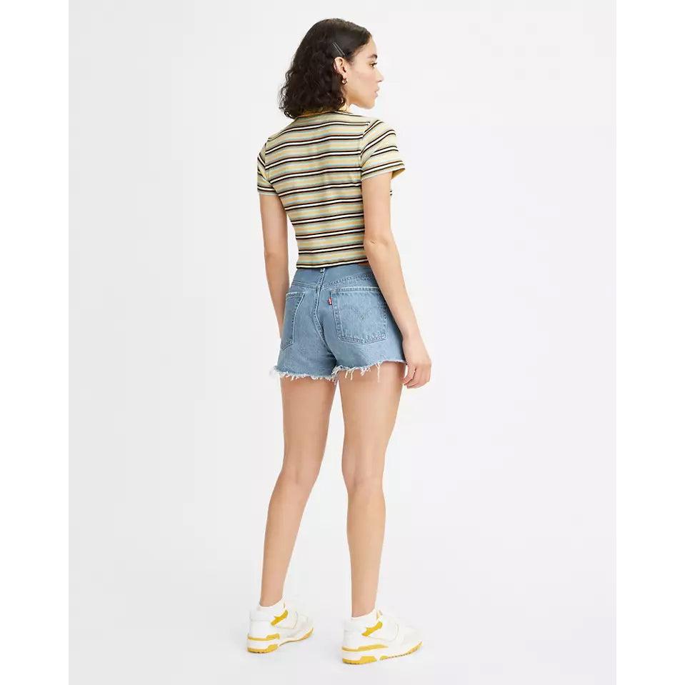 Short En Jean Taille Haute Levi's 501 Bleu