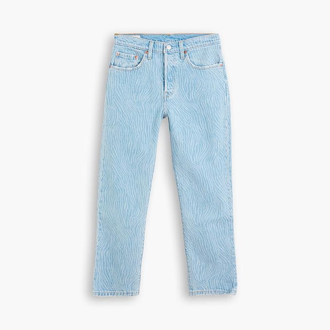 Levi’S Premium 501 Original Cropped Blue Pattern 36200 0244