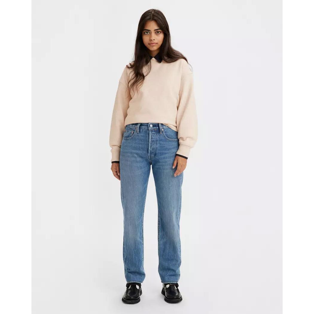 Jean Droit Taille Mi-Haute Levi's 501 1980 Bleu