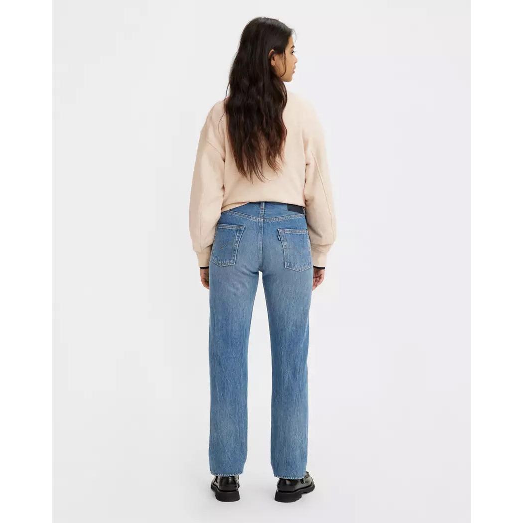 Jean Droit Taille Mi-Haute Levi's 501 1980 Bleu