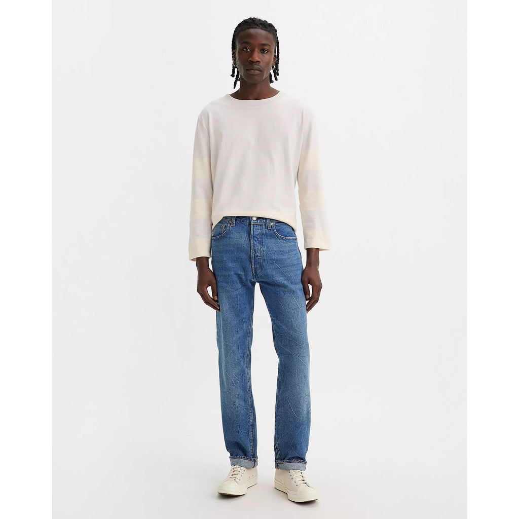 Jean Droit Taille Mi-Haute Levi's 501 1980 Bleu