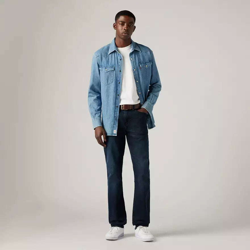 Jean 511™ Bleu Noir Uni Avec Une Coupe Slim Et Fermeture Zip Et Bouton