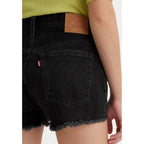 Levi's 501 High-Waisted Black Denim Shorts