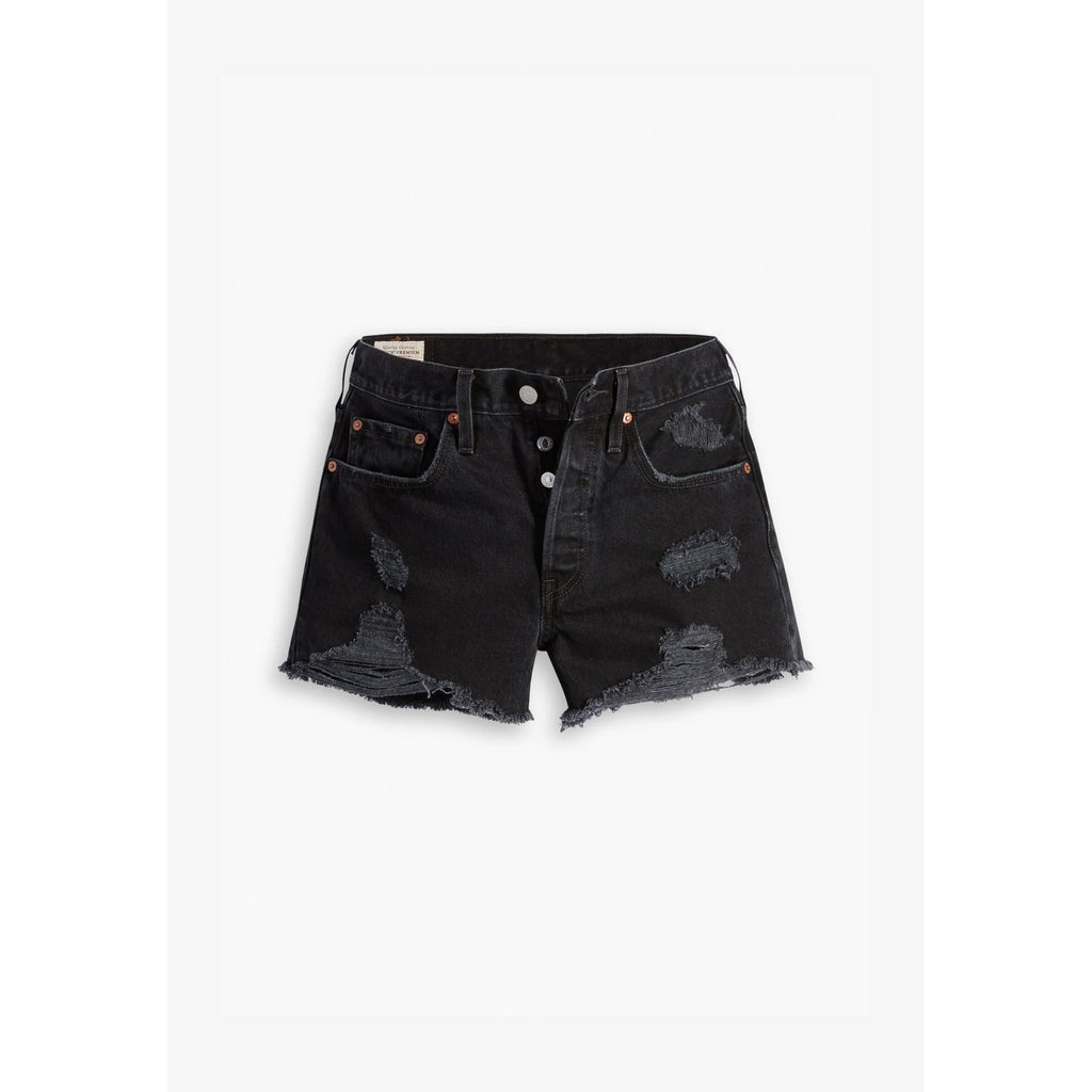 Levi's 501 High-Waisted Black Denim Shorts