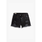 Levi's 501 High-Waisted Black Denim Shorts
