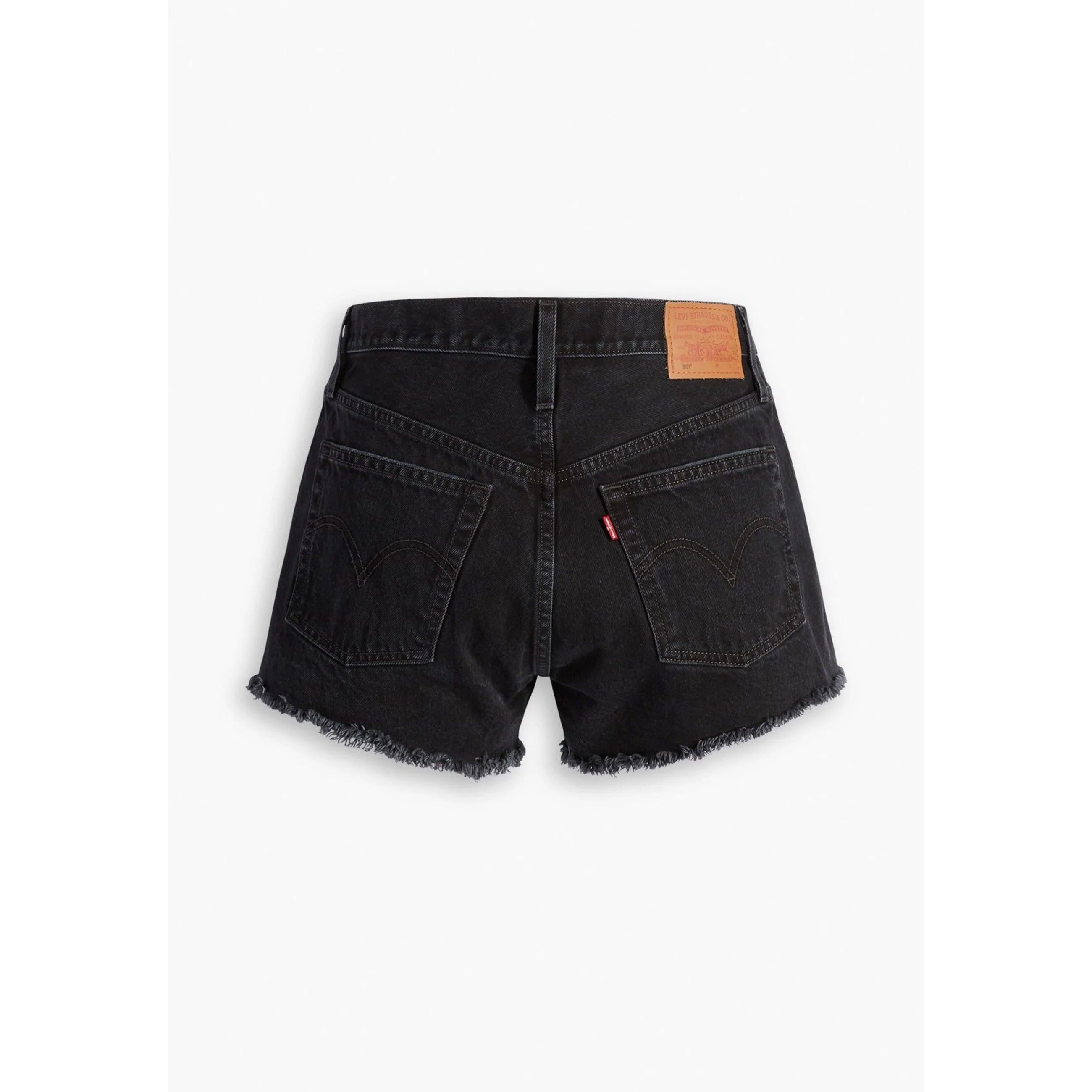 Levi's 501 High-Waisted Black Denim Shorts