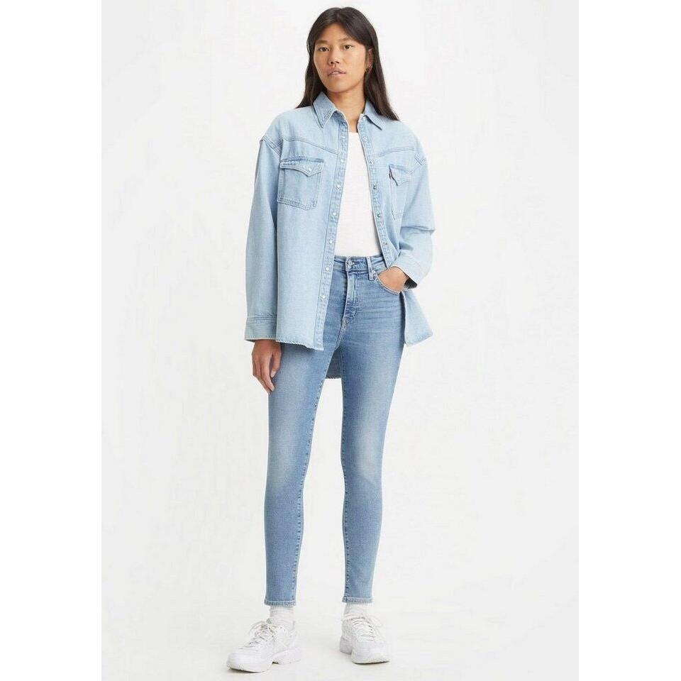 Jean Skinny Taille Haute Levi's 721 Bleu Clair