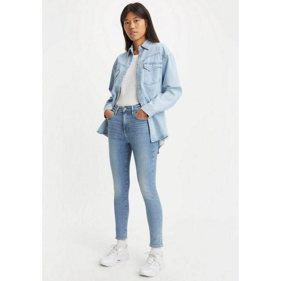 Jean Skinny Taille Haute Levi's 721 Bleu Clair