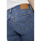 Levi's 711 Double Button Mid-Rise Skinny Jeans Blue