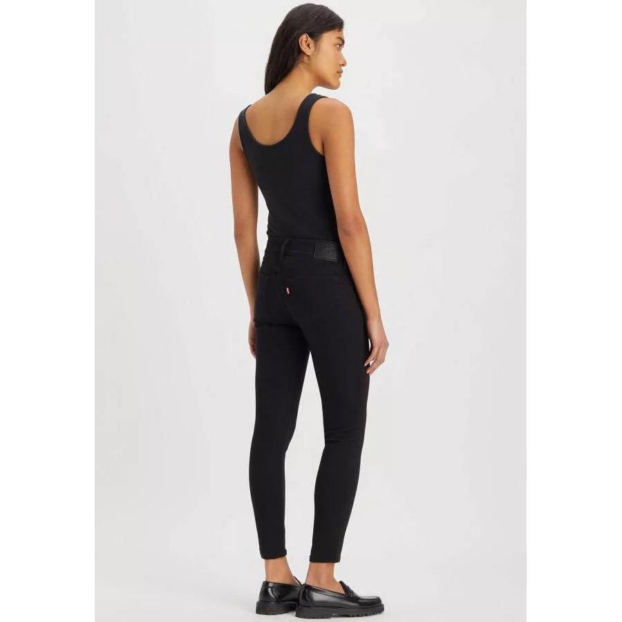 Jean Skinny Taille Mi-Haute Levi's 711 Double Button Noir