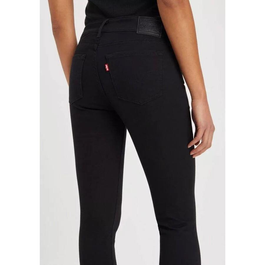 Jean Skinny Taille Mi-Haute Levi's 711 Double Button Noir