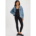 Jean Skinny Taille Mi-Haute Levi's 711 Double Button Noir