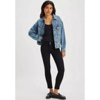 Jean Skinny Taille Mi-Haute Levi's 711 Double Button Noir