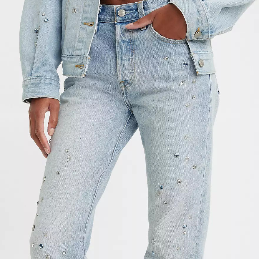 Jean Droit Taille Mi-Haute Levi's 501 Bleu