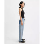 Jean Baggy Taille Mi-Haute Levi's Dad Réversible Bleu