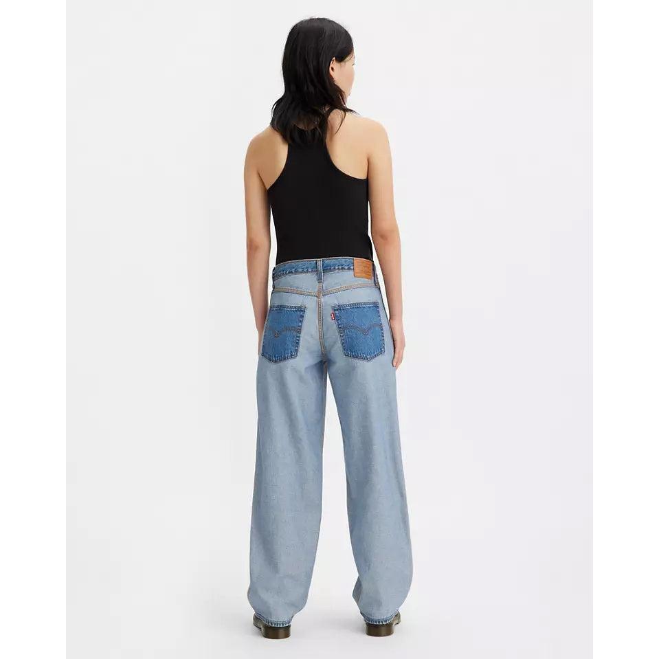 Jean Baggy Taille Mi-Haute Levi's Dad Réversible Bleu