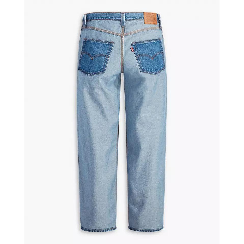 Jean Baggy Taille Mi-Haute Levi's Dad Réversible Bleu