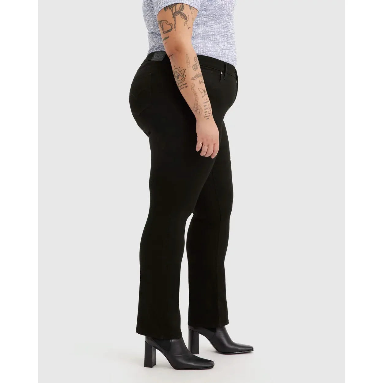 Jean Droit Taille Mi-Haute Levi's 314 Plus Noir