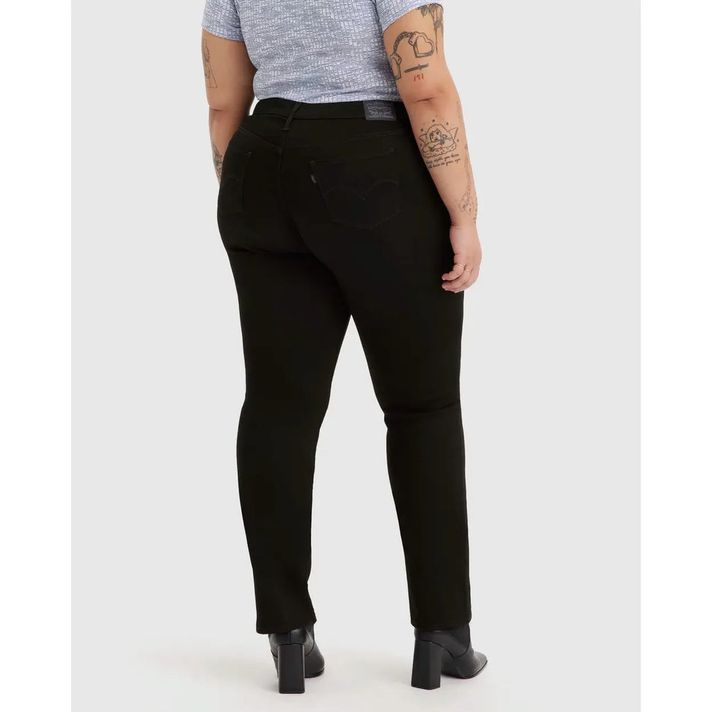 Jean Droit Taille Mi-Haute Levi's 314 Plus Noir