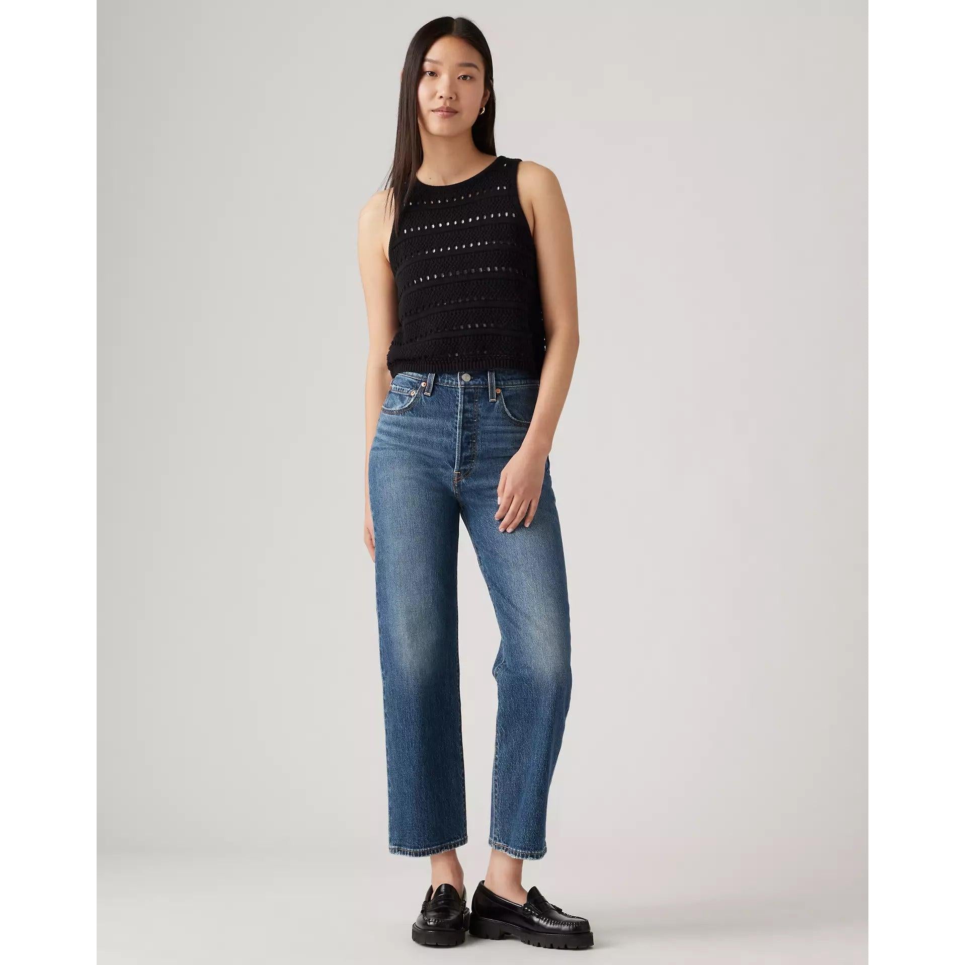Jean Droit Taille Très Haute Levi's Ribcage Blanc
