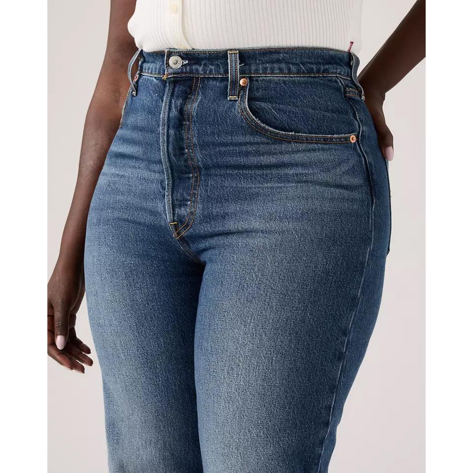 Jean Droit Taille Très Haute Levi's Ribcage Blanc