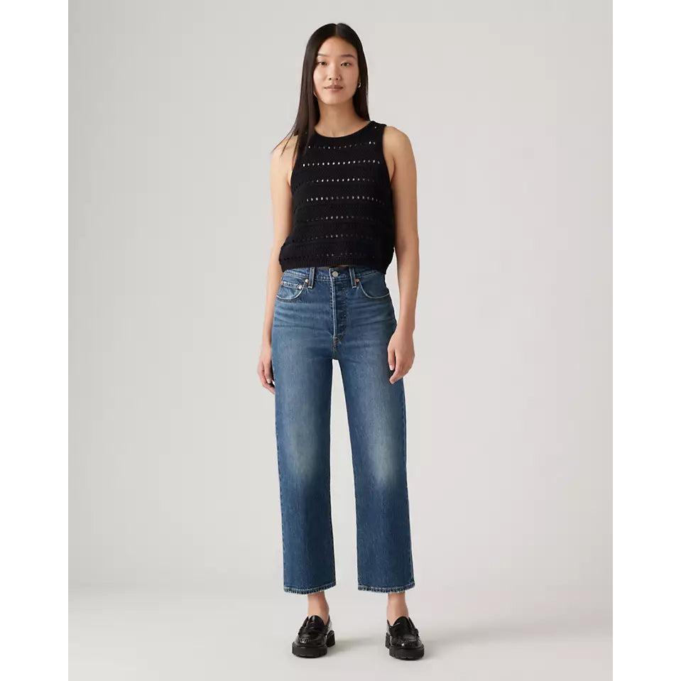 Jean Droit Taille Très Haute Levi's Ribcage Blanc