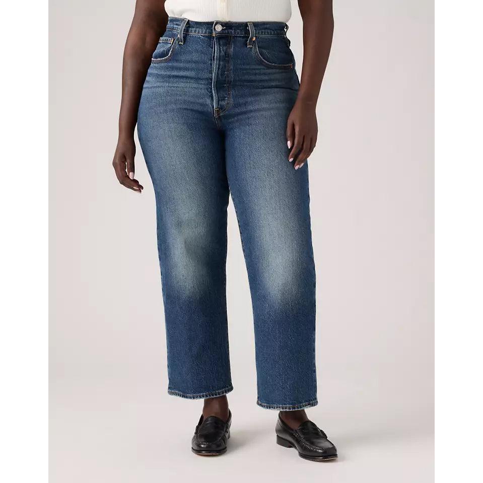 Jean Droit Taille Très Haute Levi's Ribcage Blanc