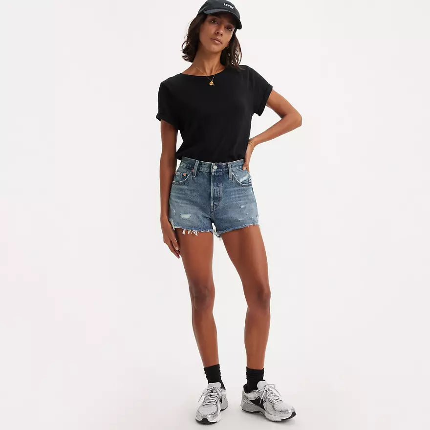 Short En Jean Taille Haute Levi's 501