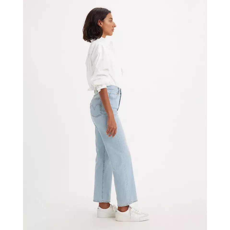 Jeans Dritti a Vita Altissima Levi's Ribcage Blu