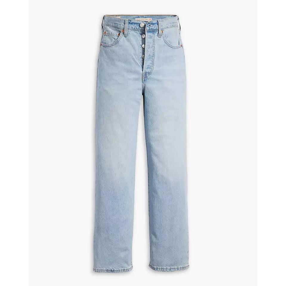 Jeans Dritti a Vita Altissima Levi's Ribcage Blu