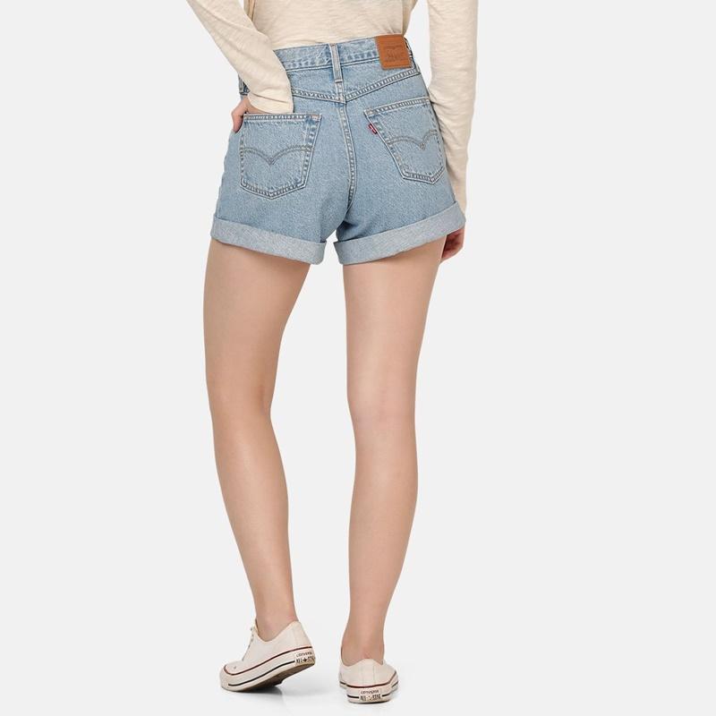 Short En Jean Taille Haute Levi's 80S Mom Bleu