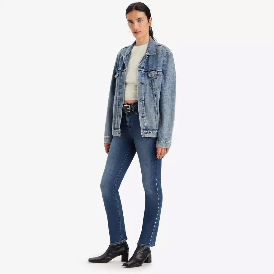 Jean Droit Taille Haute Levi's 724 Bleu
