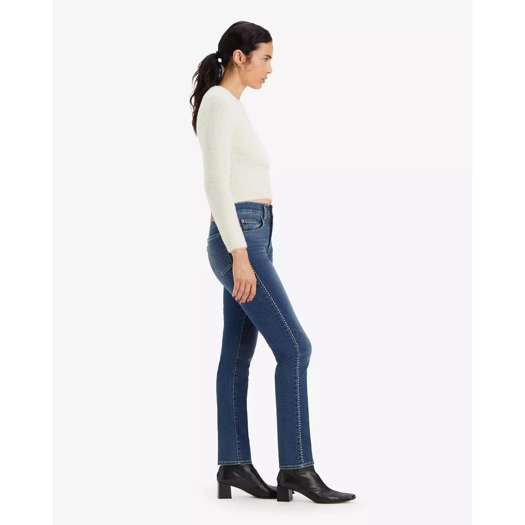 Jean Droit Taille Haute Levi's 724 Bleu