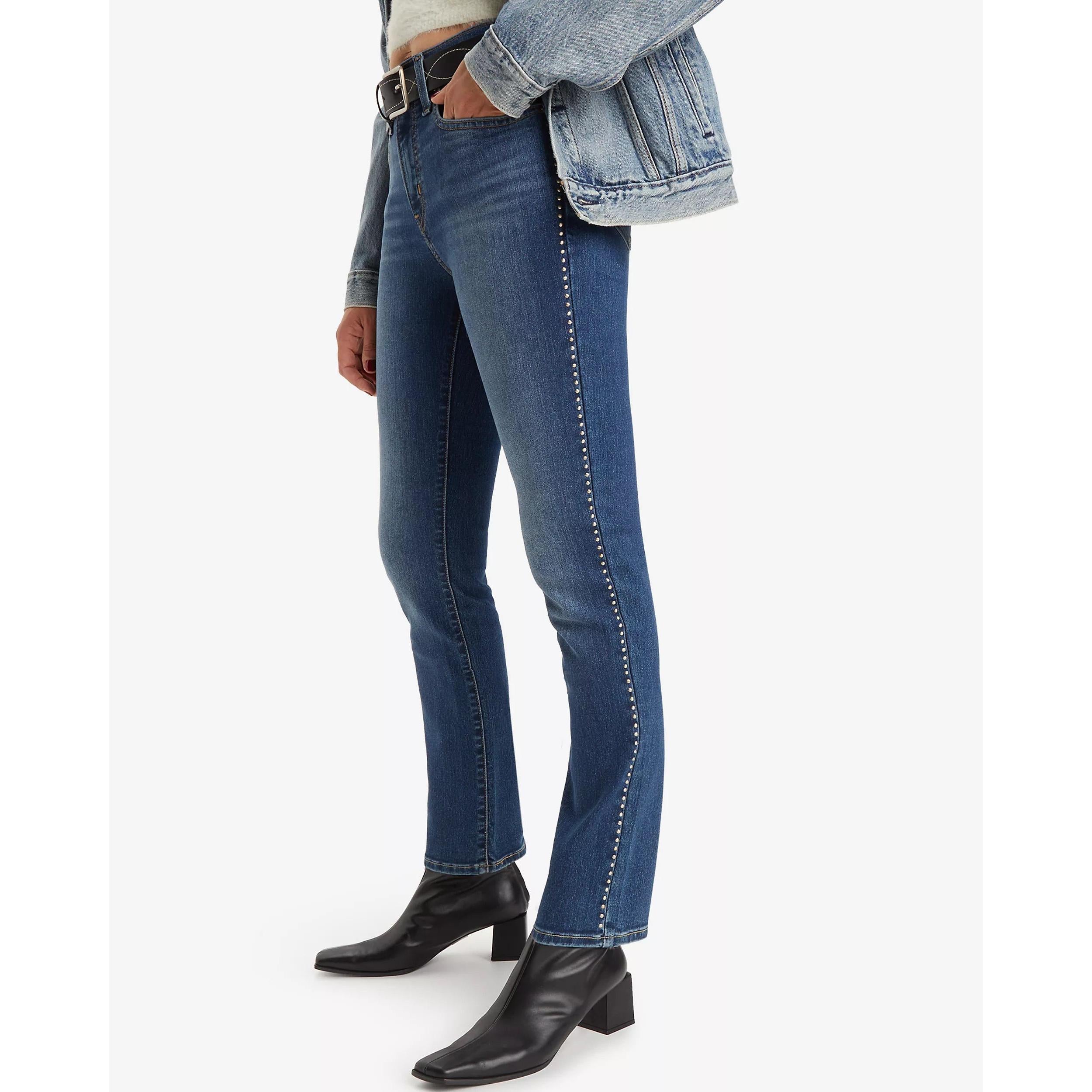 Jean Droit Taille Haute Levi's 724 Bleu