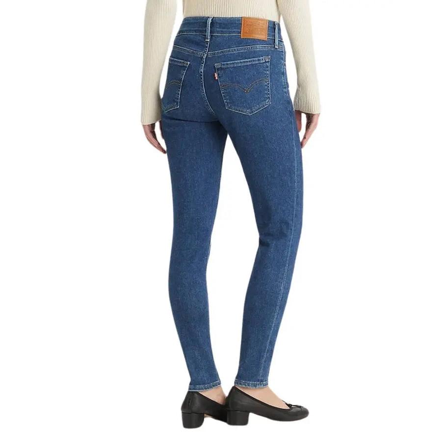 Jean Skinny Taille Mi-Haute Levi's 711 Bleu