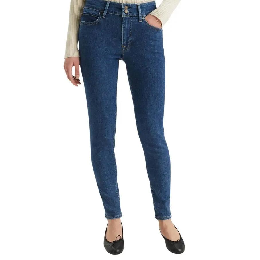 Jean Skinny Taille Mi-Haute Levi's 711 Bleu