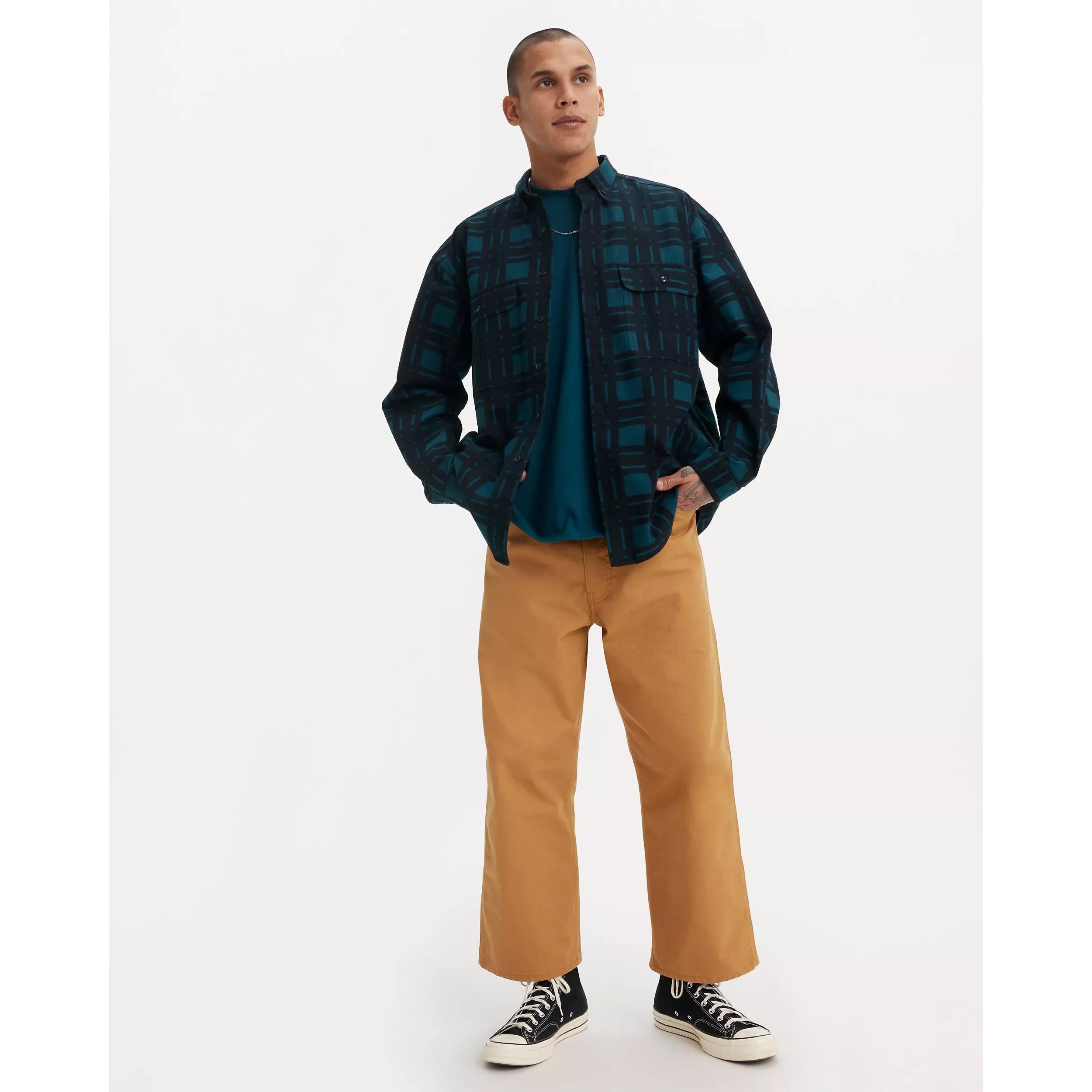 Jean Loose Taille Mi-Haute Levi's Marron