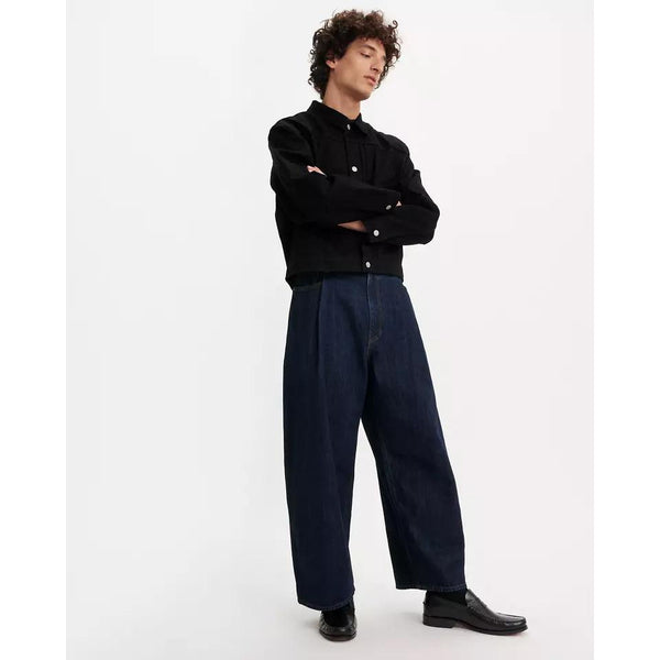 Levi's Wide Pleat Crop Wide-Leg Jeans Blue
