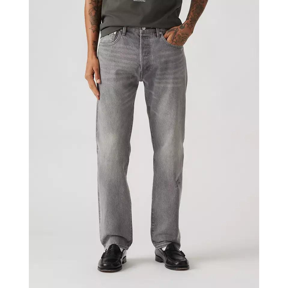 Vaquero Recto de Tiro Medio Levi's 501 1993 X Jjjjound Gris