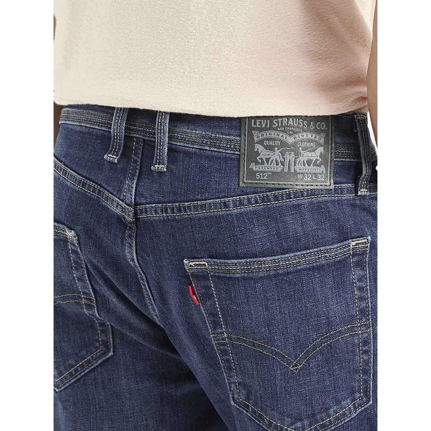 Levi's 512 Mid-Rise Slim Tapered Dark Blue Jeans