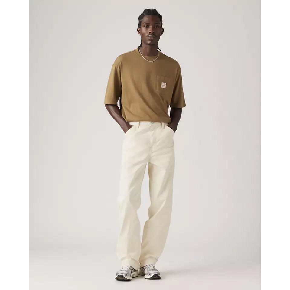 Jean Loose Droit Taille Mi-Haute Levi's 568 Écru