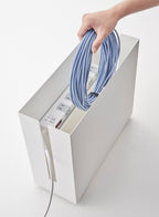 Cable Organiser Box With Castors - Tower - White