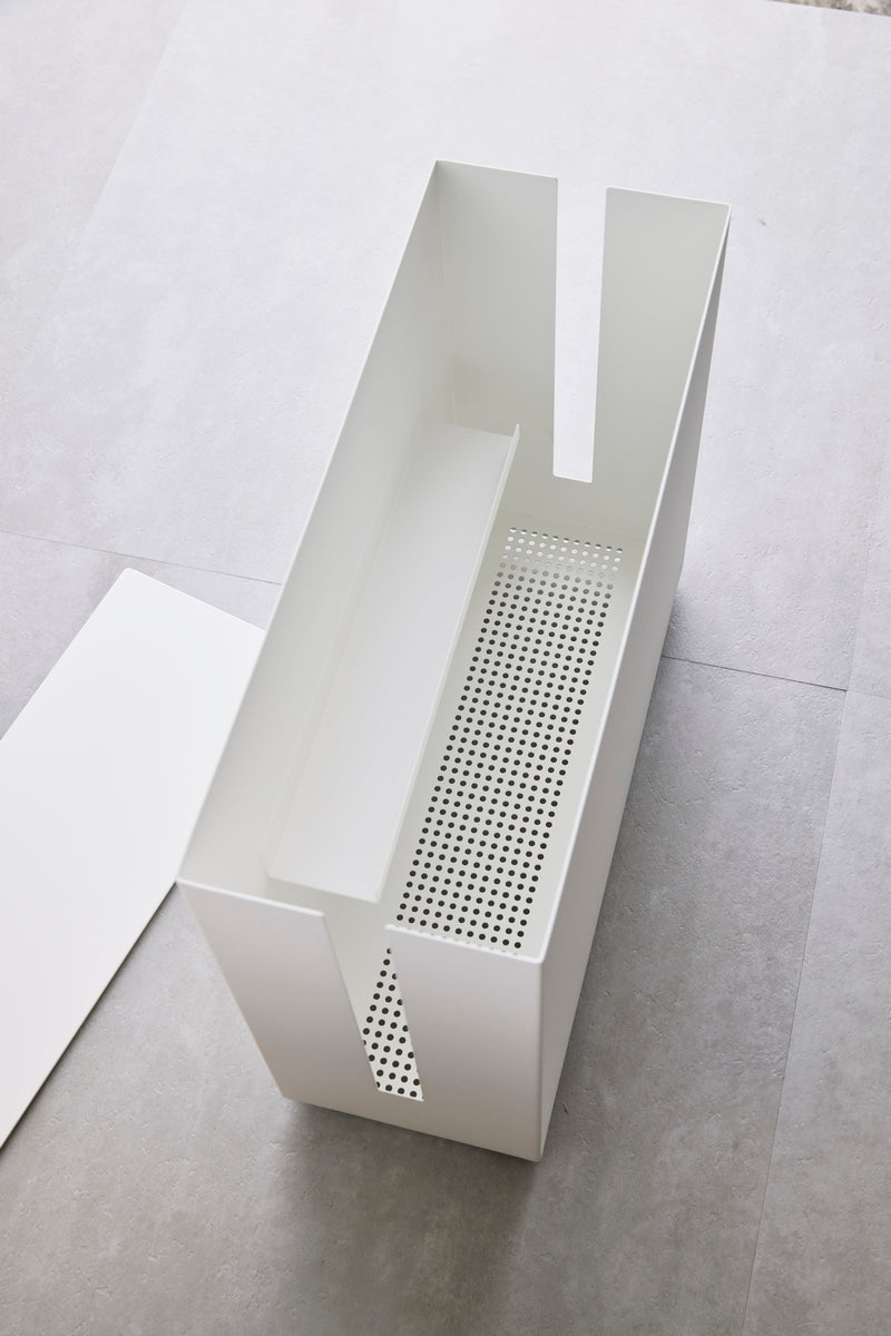 Cable Organiser Box With Castors - Tower - White